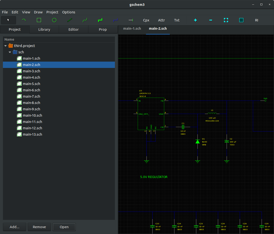 Screenshot of Gschem3